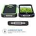ULAK iPhone 4 Case, iPhone 4S Case, Knox Armor Hybrid Dual Layer Protective Case Cover with Hard Plastic and Soft Silicone for iPhone 4S & iPhone 4 (Green/Black)