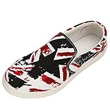 Qise Fashion British Flag Pattern Lazy Canvas Shoes for Women's