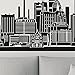 Wandkings® Skyline Wall Sticker Wall Decal - 48.5 x 8.3 inch in Black - Your City Selectable - Boston
