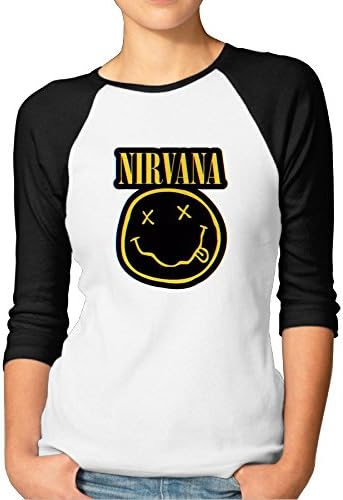 Kurt Cobain Nirvana Band Fashion Women's 3/4 Sleeve T-shirts T Shirts