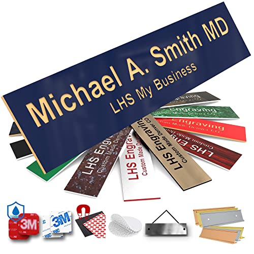 LHS My Business | Engraved Custom Door Plate Navy