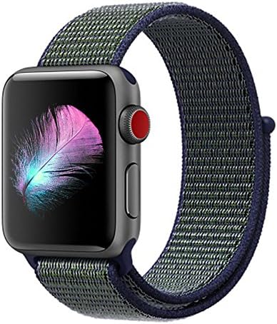 Yunsea Compatible for Apple Watch Band 38mm 42mm, Soft Nylon Sport Loop, with Hook and Loop Fastener, Replacement Band Compatible for iWatch Series 1/2/3