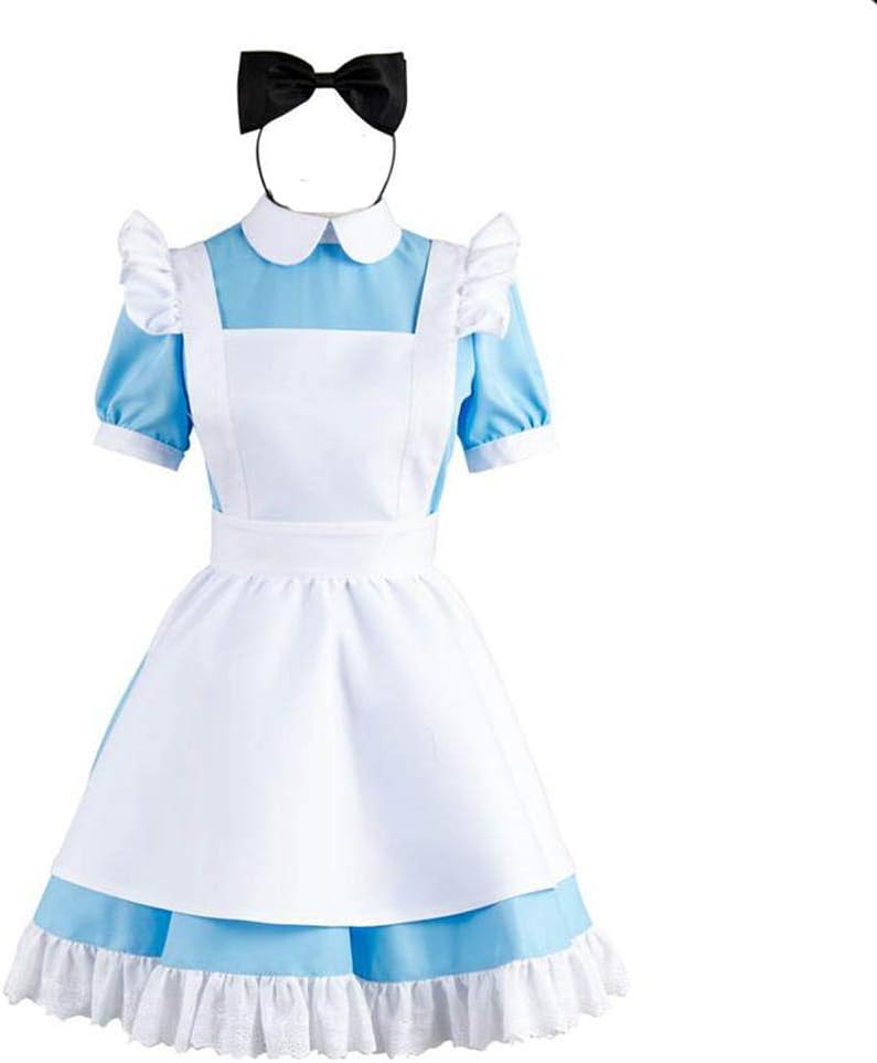 unicon bab Blue Alice's Wonderland Lolita Maid Cosplay Costumes Fancy Dress Sets Kits Apron Size M