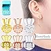 AmzonBasics - Original Magic Earring Lifters, Adjustable Earring Backs (Hypoallergenics) - 1 Pair 18k Gold, 1 Pair Silver, 1 Pair Rose Gold - Ear Lobe Support | Luxury Case