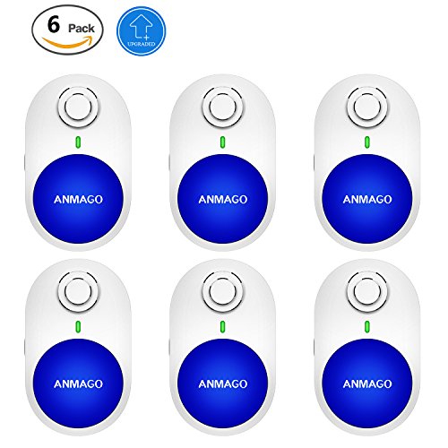 [Upgraded 2018] Ultrasonic Pest Repeller - Pest Control 6 Pack with Enhanced Ultrasonic Frequency - Plug-In Electronic Home Repellent Anti Mouse, Spider, Insect, Mice, Ant, Roach, Mosquito (6 PACK)