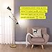 Brightech Ella Mid Century LED Floor Lamp with 2 Adjustable Arms and 2 Energy Efficient 9.5 Watt Light Bulbs, Gold/Black