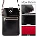 Cell Phone Bag, Dteck Crossbody PU Leather Mini Phone Pouch with Detachable Shoulder Strap for iPhone X, 8/7/ 6s Plus, 8/7/6s/5s, Samsung S8 / 7/6 Edge, J3/7 and Other 5.5 inch Smartphones (Black)