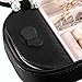 Vlando Jewelry Book Organizer - Leather Travel Jewelry Case Tassels, Black