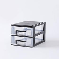 STOBOK 2 Drawer Small Office Storage Organizer Desk