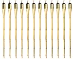 Bamboo Tiki Torches Tiki-Style Metal Oil Canister 48" Length - Set of 12 by Skyline