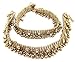 Aria Antique Style Diwali Festive Cz Plated Bridal Anklet Gold