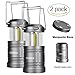 Camping Lantern, LED Lantern Lights with Magnetic Base 2 Pack Portable Camping Gear Collapsible COB Water Resistant Survival Kit for Emergency Hurricane (Grey-2 Pack) primary