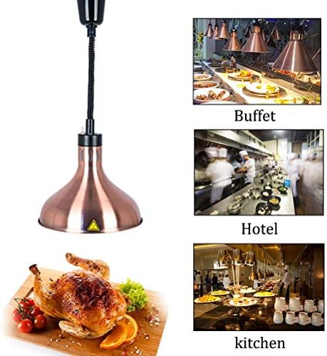 HAGZ Food heat lamp 250W Telescopic Chandelier Adjustable Length for Buffet Cafeteria Food Insulation,1