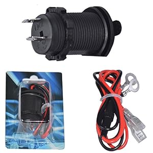 Zigarettenanzünder, Enisina Wasserdicht Marine Grade 12V / 24V Gleichstrom-Feuerzeugsteckdose Steckdose für Boot… – Bild 7