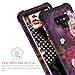 BENTOBEN Case for Samsung Note 9, 3 in 1 Hybrid Hard PC Soft Rubber Heavy Duty Rugged Bumper Shockproof Antislip Three Layers Full Body Protective Phone Cover for Galaxy Note 9, Purple Flower