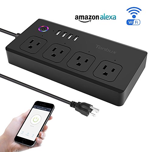 WiFi Smart Power Strip Surge Protector 1700 Joule with Switch 4 Outlets 4 Charge USB Ports and 5-Foot Extensio