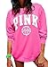 YLnini Womens Casual Crew Neck Letter print Long Sleeve Sweatshirt
