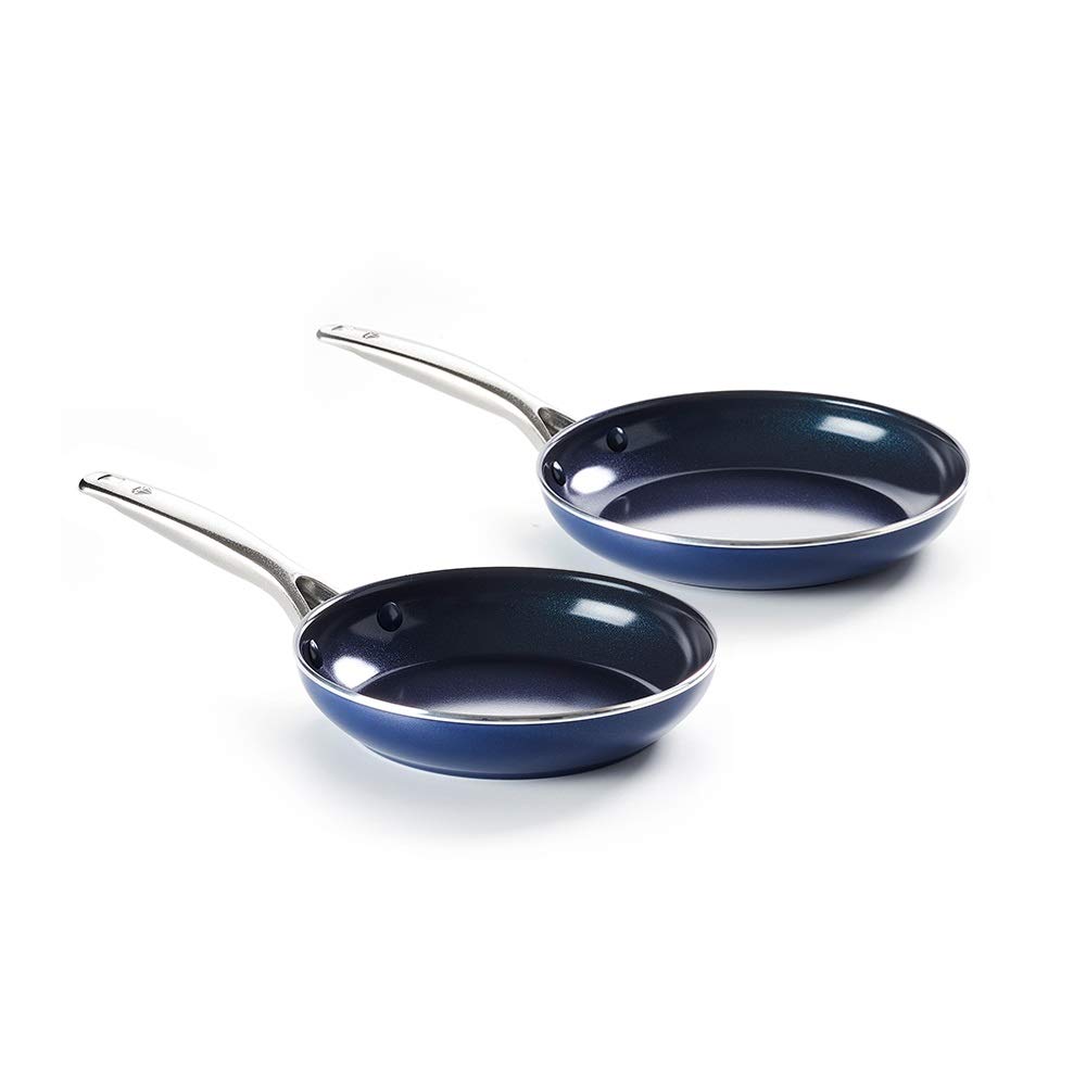 Blue Diamond Non-Stick 24 cm and 28 cm Frying Pan Set, Aluminium