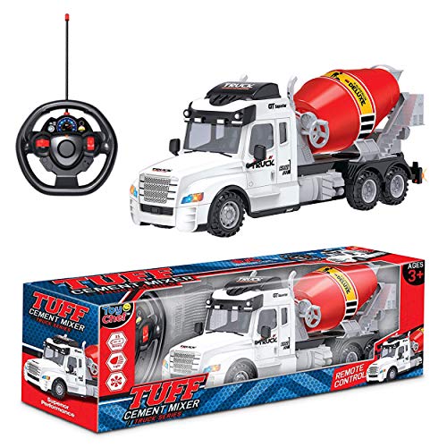 Toy Chef Remote Control Truck RC Toy for Kids Aged 3+, Lights, , Realistic Excavator Truck Design, Full Range of Motion - Battery Operated, Strong and Safe ABS Plastic (Cement Mixer Truck)