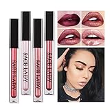 Waterproof Red Matte Metallic Lipstick Lipstick Long Lasting Shimmer Pigment Soft Lip Gloss for Women Lip Color Makeup,Metallic Blackberry