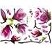 Coromose Fresh Magnolia Flower Decal Removable PVC Wall Sticker Home Decor