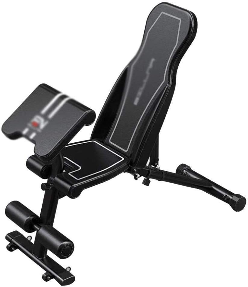 YPSMWXG Multi-Function Weights Bench,Fitness Equipment Dumbbell Bench Sit-Up Board Ab Bench 90 Degree Upright Home Gym Adjustable Incline Decline Flat Workout Bench,Black 49.215.449.2inches,Black