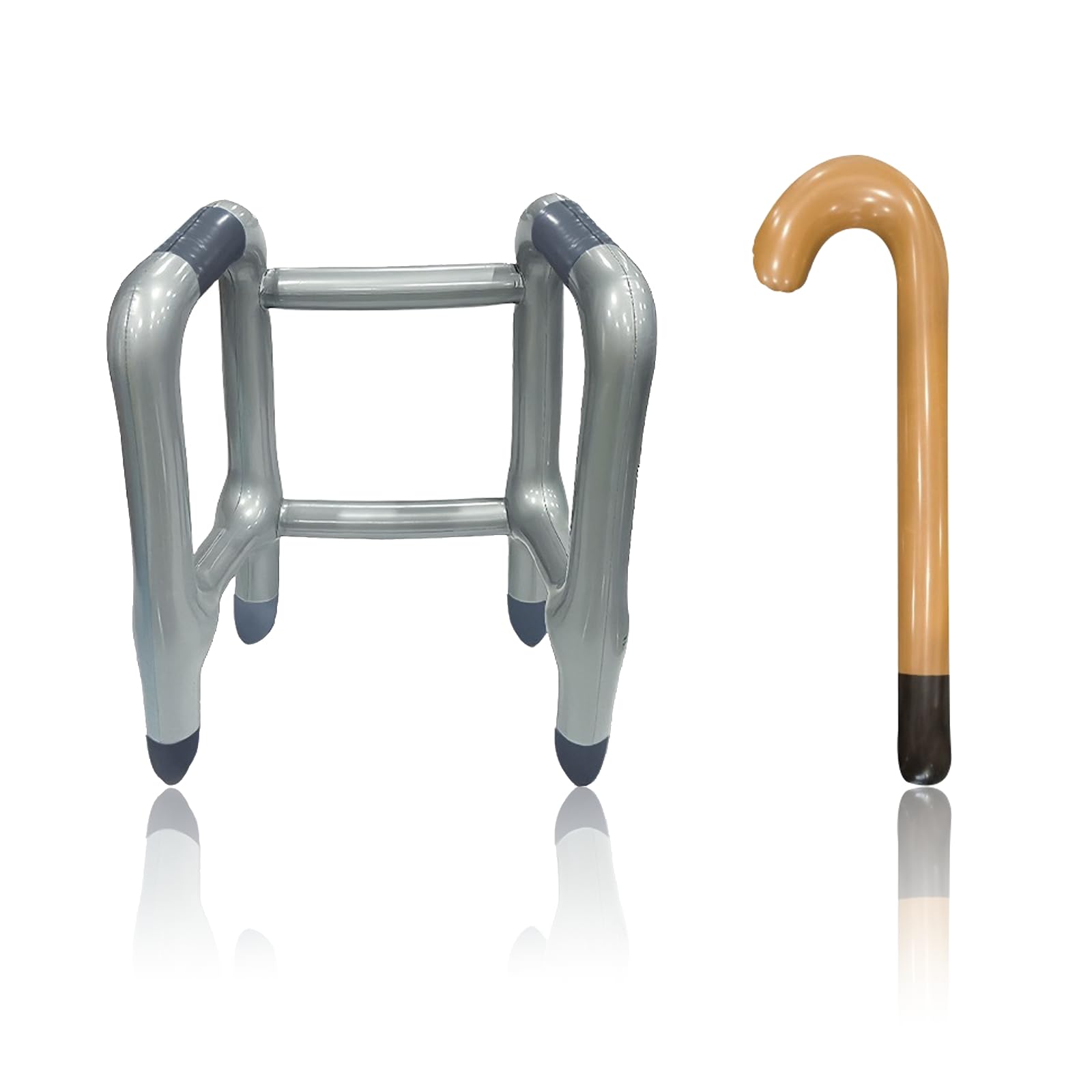 Inflatable Zimmer Frame and Walking Stick Blow Up Toy – Funny Novelty Gag Gift for Adults, Inflatable Party Prop, Joke Costume Accessory, Perfect Birthday, Retirement for Men