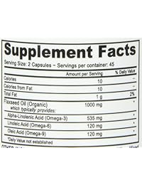 Deva Vegan Vitamins orgánicos Flax Seed Oil, omega-3, 90 Vcaps, paquete de de 2, 2, 2