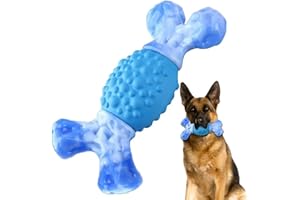 Rensh Tough Dog Chew Toys for Aggressive Chewers, Almost Indestructible Dog Toys for Medium Large Breed, Super Bone Chew Toy to Keep Them Busy & Reduce Boredom, Teeth Cleaning & Training, Milk Flavor