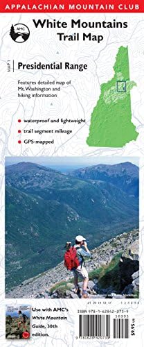 AMC Map: Presidential Range: White Mountains Trail Map (Adventure Series)