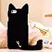 5S case,Emilys iPhone 5S case,Emilys Style Luxury New Cat with Tail Cute Soft Protect Back Case Cover for iPhone 5S(Black)