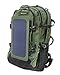 SolarGoPack Solar Powered Backpack / 7 Watt Solar Panel and 10K mAh Charging Battery Daypack/Phone and Electronic Device Power Charger Back Pack/Army Green