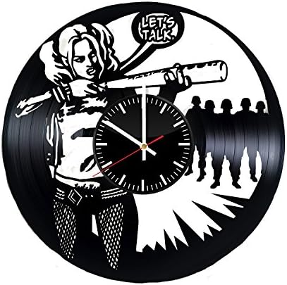 Modern Decorative Vinyl Record Wall Clock - Get unique bedroom or nursery wall decor - Gift ideas for adults and youth – Superhero Figure Unique Art Design