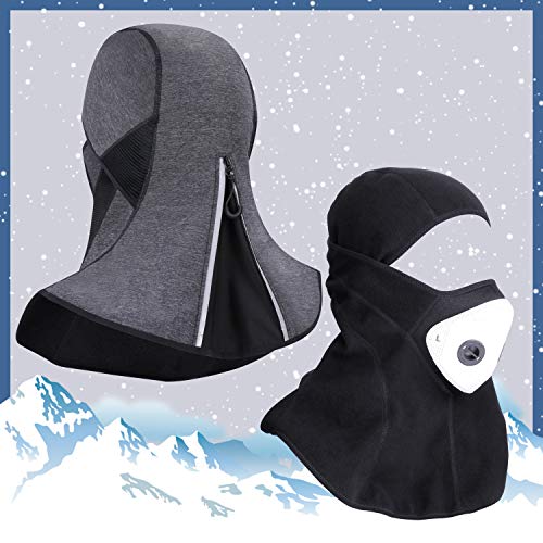 Elegant Choise Balaclava Ski Mask, Winter Face Mask Windproof Ski Mask Motorcycle Mask Cold Weather Mask Fleece Full Face Mask for Outdoor Men and Women (Gray)
