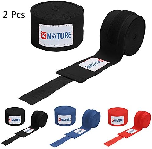 Xnature Boxing Hand Wraps Elasticated MMA Boxing Gloves Fist Protector 4.5 Meter Bandages Mitts Boxing Wraps for X'Mas Gift
