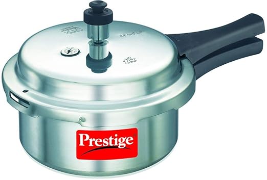 Prestige Popular Aluminium Pressure Cooker, 2 Litres, Silver