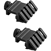 Ulightfire 45mm Picatinny Laser Adapter 45 Degree Angle Tactical Scope Mount Aluminum Offset 4 Slot Side Rail RTS Sight (2 Pa