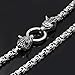 VikingsBrand Handmade King's Stainless Steel Wolf Head Necklace With Huge Thor's Hammer