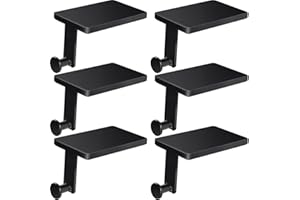 Tcevily 6 Pack Christmas Stocking Holder Stocking Hangers Mantel Hanging Hooks for Fireplace Weighted Stand Holder Bases for Xmas Party Freestanding Home Decoration (Black, 6)