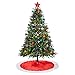Lalent 48 inches Christmas Tree Skirt Red Soft Classic Tree Skirt Double Layers Xmas Tree Mat for Holiday Party Christmas Decorations and Ornaments (Red, 48inches)