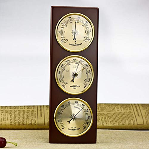 Almencla Wall Barometer Thermometer Hygrometer Weather Station Hanging Home/Office Metal Material - Thumbnail 2