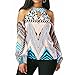 AmyDong Hot Sale! Women's Blouse, Strapless Retro Geometric Print Bohemian Style Ladies Blouse
