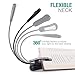 LuminoLite Rechargeable Warm& White LED Book Light, Easy Clip on Reading Lights for Reading in Bed. 9 Brightness Levels, 2.1 oz Lightweight, up to 60 Hours Reading. Perfect for Bookworms & Kids