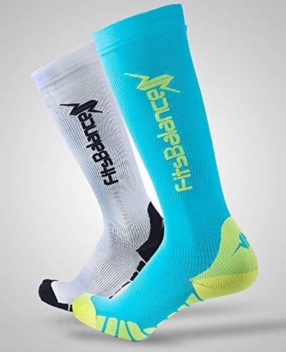 Compression Socks for Men &amp; Women By FitsBalance, BEST Graduated Athletic Fit for Running, Nurses, Shin Splints, Flight Travel, &amp; Maternity Pregnancy. Boost Stamina, Circulation, &amp; Recovery