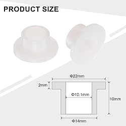 uxcell 12pcs Flanged Sleeve Bearings Plastic