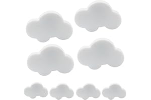 Unlorspy 8Pcs White Cloud Shape Soft Rubber Knobs,54 x 35mm Cloud Cartoon Kids Room Knob Cloud Shape Kids Dresser Knobs Handl