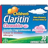 Claritin Children's Chewable Tablets, Bubble Gum, 30 Count