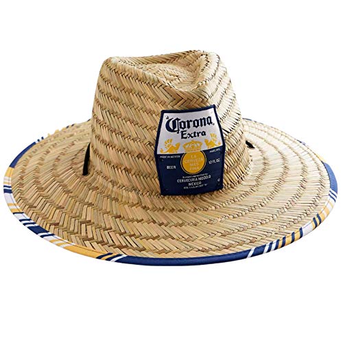 Concept One Men's Corona Extra Straw Beach Lifeguard Hat with Large Brim