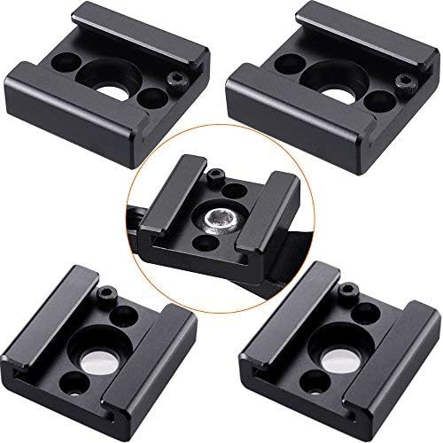 1/4" Cold Shoe Mount Adapter Camera Flash Shoe Mount for Camera DSLR Led Lights, Monitors, Shotgun Mic, Rode Videomicro-5 Packs