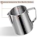 Ipow 20 Oz Measurements On Both Sides 18/8 Gauge Stainless Steel Steaming Frothing Pitcher for Espresso Machines, Milk Frothers & Latte Art